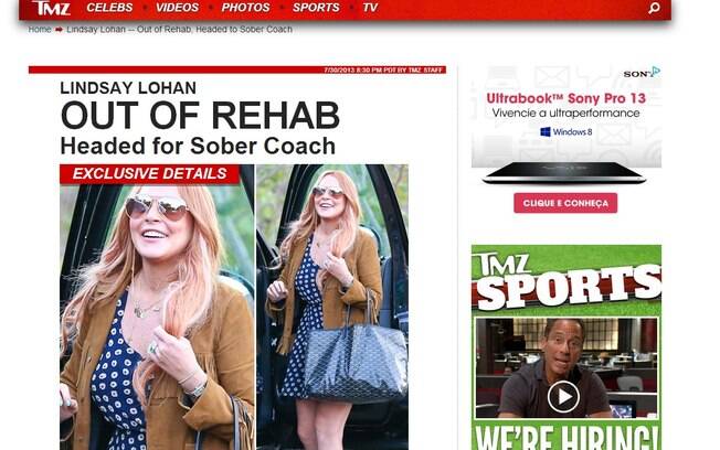 Lindsay Lohan é fotografada deixando a reabilitação nessa terça-feira (30)