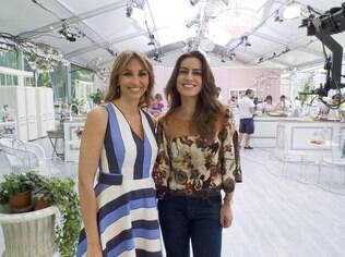 Ticiana Villas Boas e a apresentadora Benedetta Parodi, que também trocou a bancada de um telejornal na Itália pelo comando de um reality