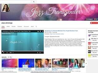Jazz Jennings tem uma página chamada Jazz Transgender