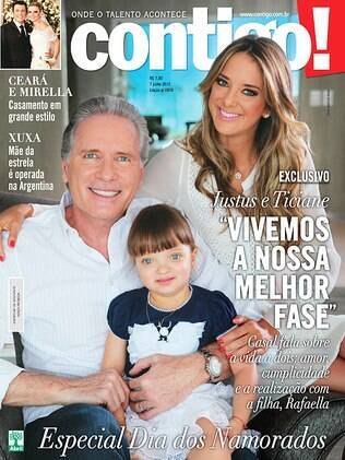 Rafaella Justus com o pai Roberto e mãe Ticiane
