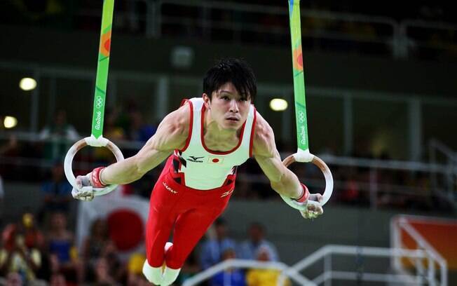 O japonês Kohei Uchimura, medalha de ouro no individual geral da ginástica artística nos Jogos do Rio O japonês Kohei Uchimura, medalha de ouro no individual geral da ginástica artística nos Jogos do Rio