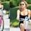 Miley Cyrus fazendo o maior esforço para que o vestido curtinho e justo não revele mais do que o necessário. Foto: Brainpix