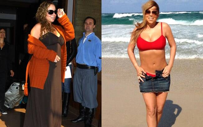 Mariah Carey mostrou em suas férias na Austrália que já eliminou os 30 quilos da gravidez. Ela estava bem acima do peso em sua passagem pelo Brasil, em 2010