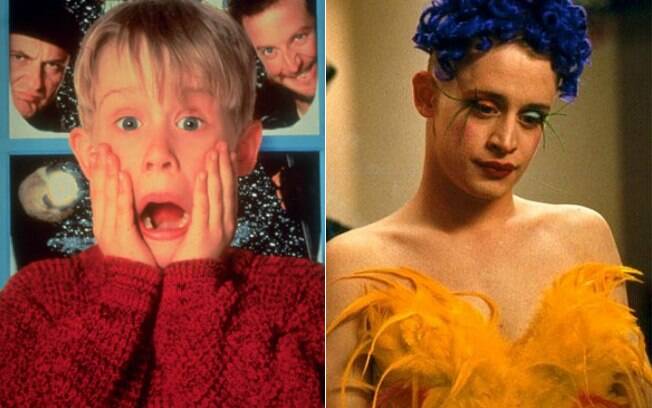 Antes e depois: Macaulay Cukin no pôster do filme 