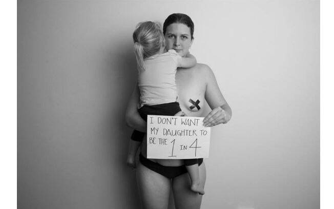 'Não quero que minha filha seja uma em quatro'. A frase se refere a estatística de mulheres que sofrem violência 'Não quero que minha filha seja uma em quatro'. A frase se refere a estatística de mulheres que sofrem violência