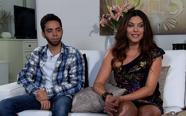 Márcia Goldschmidt e o filho Jimmy, de 18 anos