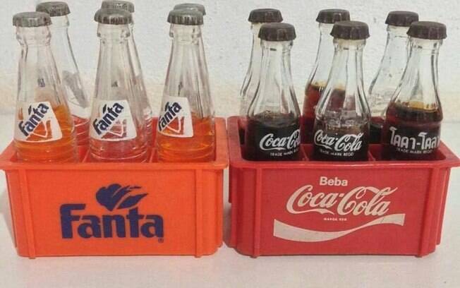 Mini engradados de refrigerante