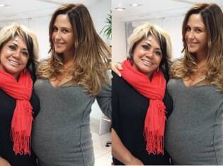 Guilhermina e a responsável pela transformação da atriz, a cabeleireira Gladys