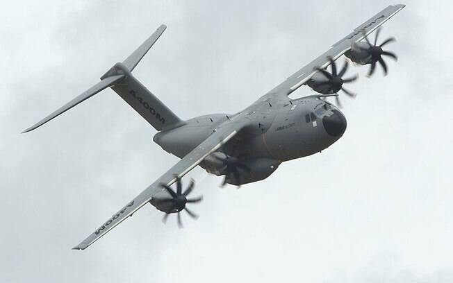 A aeronave Airbus A400m, modelo que caiu em Sevilha no sábado: maior propulsor do mundo