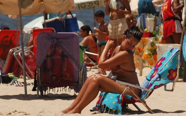 Movimentação na praia do Arpoador, no Rio de Janeiro, durante o Dia da Consciência Negra (20/11/2013)