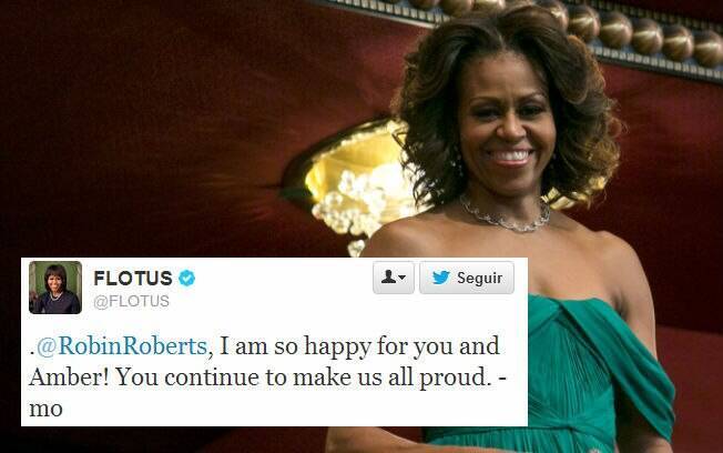 Michelle Obama parabenizou a apresentadora Robin Roberts por ter se assumido lésbica