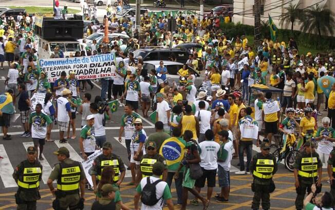 Belém (PA) também registrou manifestações em protesto contra a presidente Dilma. Foto: Igor Mota/Futura Press