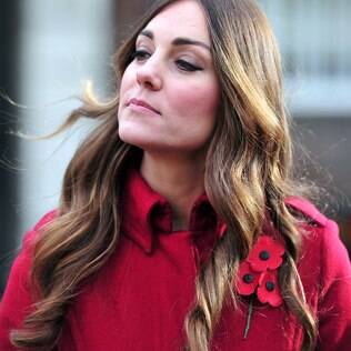Kate Middleton em Londres nesta quarta-feira (7)
