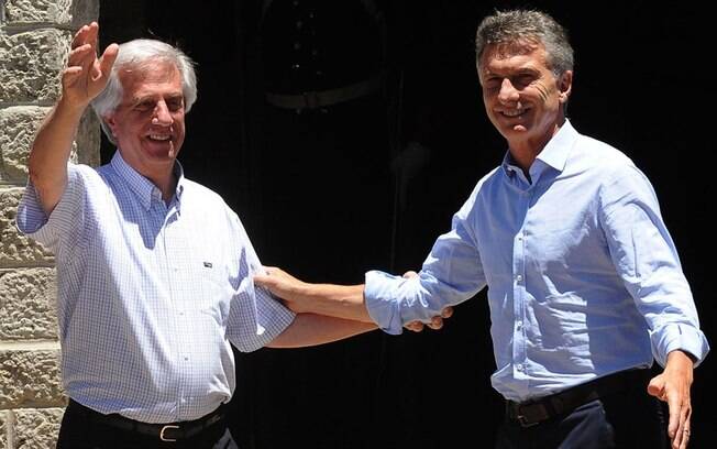 Tabaré recebeu Macri para uma reunião no Uruguai 