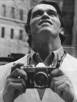 Arnold Schwarzenegger vendo Nova York pela primeira vez, 1968.