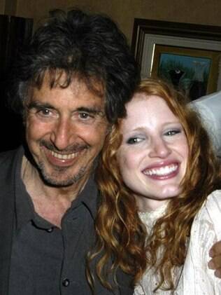 Al Pacino e Jessica Chastain na festa de estreia de 'Salomé' (27/04/2006)