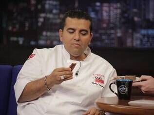 Buddy Valastro, do 'Cake Boss', no 'The Noite', com Danilo Gentili