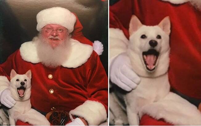 Naya não acreditou que existia um Papai Noel de verdade e que ela estava conhecendo ele