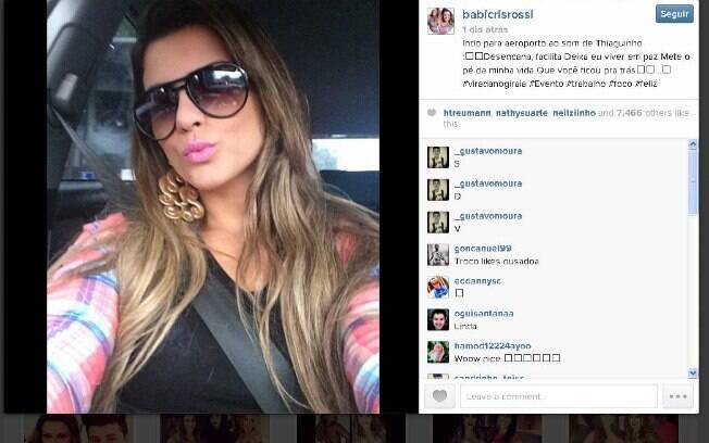 Babi Rossi posta frases enigmáticas em seu Instagram