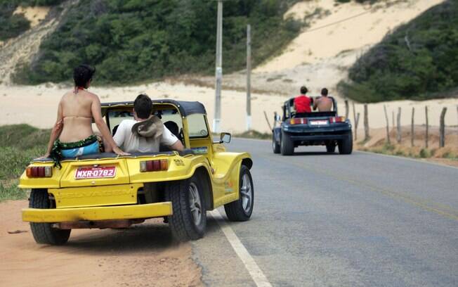 Parte da estrada só dá para ser percorrida de bugue ou de 4x4