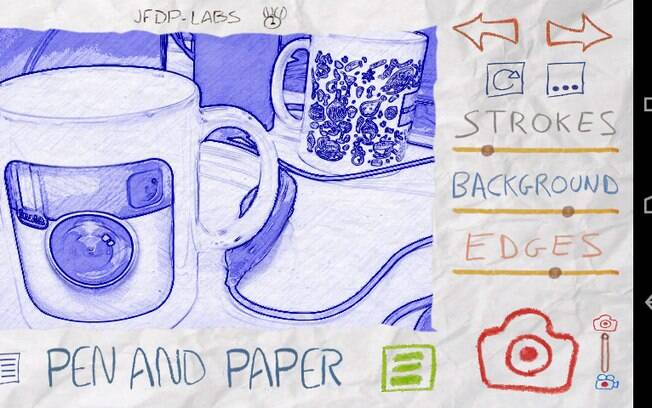 App de fotos Paper Camera traz efeitos que imital papel e caneta. Para iPhone e Android