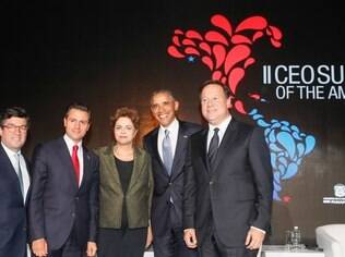 A presidente Dilma Rousseff se encontrou com o presidente dos EUA, Barack Obama, durante Cúpula das Américas no Panamá
