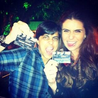 Thammy e Giovanna na festa de final de ano da TV Globo