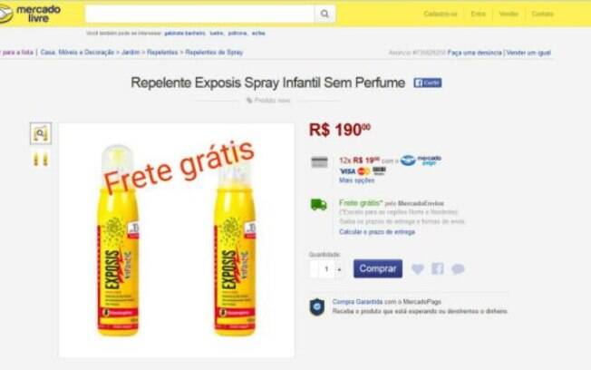 Um frasco de Exposis infantil chega a ser vendido a R$ 190 pela web