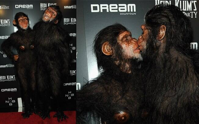 Em 2011, Heidi se vestiu de macaco