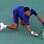 Djokovic se desequilibra após acertar golpe na final do Aberto dos EUA. Foto: Getty Images