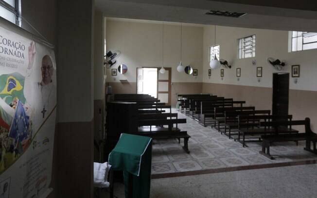Interior da Capela de São Jerônimo, no Rio de Janeiro, que será visitada pelo papa Francisco.