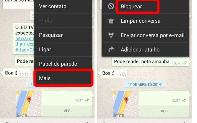 5 - WhatsApp permite bloquear contatos indesejados. Foto: Reprodução