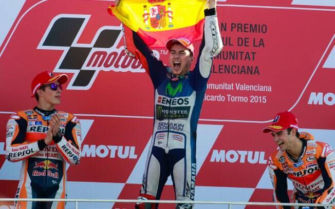 Jorge Lorenzo ficou com o título da MotoGP em 2015