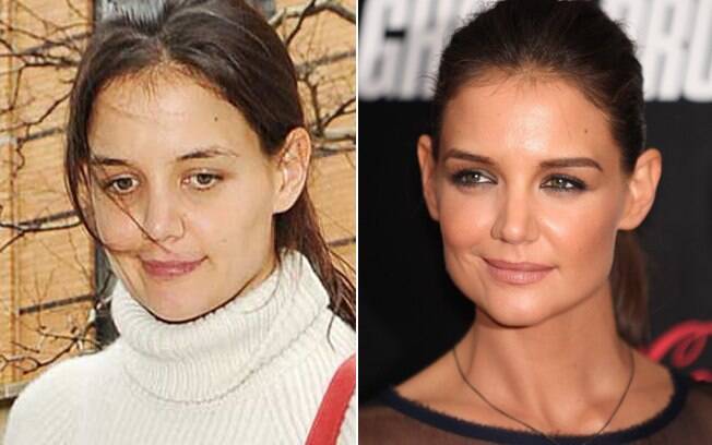Katie Holmes fica muito diferente sem make?