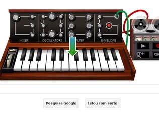 Novo doodle permite compartilhar sons obtidos com sintetizador virtual no Google+ ou incluir código em sites