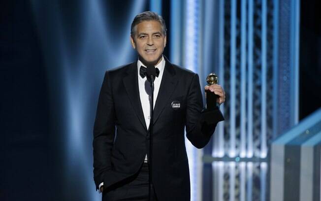 George Clooney recebe o prêmio pelo conjunto da obra no Globo de Ouro. Foto: Getty Images