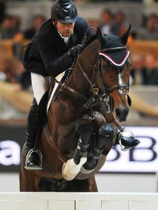 Eric Lamaze e seu cavalo Hickstead foram campeões olímpicos em Pequim-08