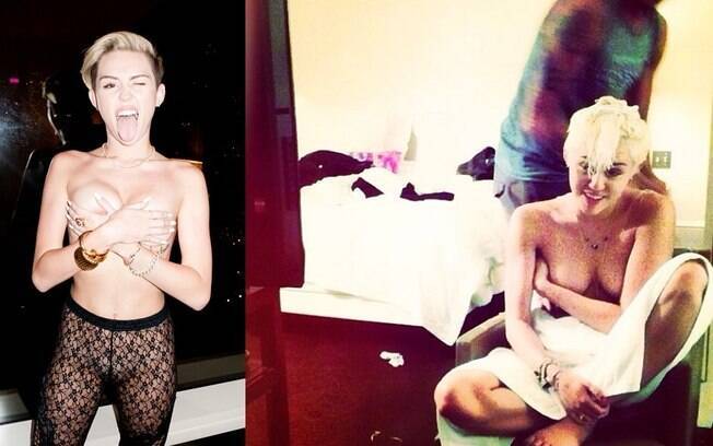Miley Cyrus, quando entrou em sua fase rebelde, começou a abusar das fotos indiscretas