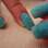 Unhas de pelúcia na tonalidade azul. Foto: Divulgação