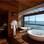 Os 25 bangalôs do Ponta dos Ganchos têm sacada e vista para o mar e alguns contam ainda com adega, lareira, Jacuzzi e piscina privativa. Foto: Divulgação
