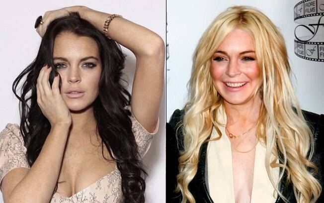Lindsay Lohan vive mudando a cor dos cabelos