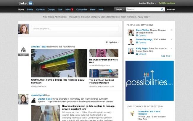 LinkedIn apresenta nova versão do site, mais parecida com design para dispositivos móveis