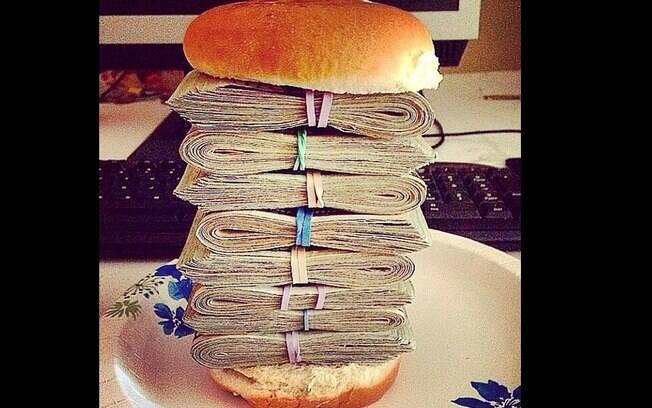 E, por quê não, um sanduíche de milhares de dólares. Foto: Reprodução/Instagram