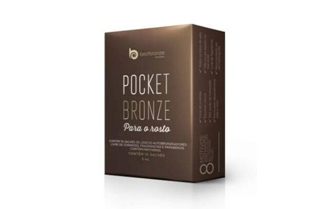  O Pocket Bronze, da Best Bronze, é um autobronzeador compacto para o rosto. O formato em lenços é fácil e rápido de ser aplicado, segundo a marca l R$109,90