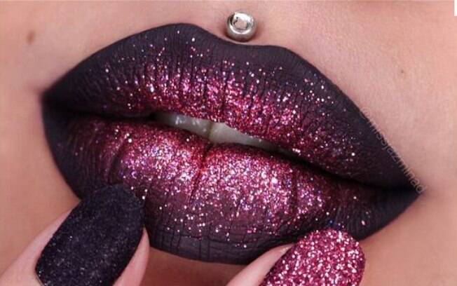 Boca de glitter degradê Boca de glitter degradê