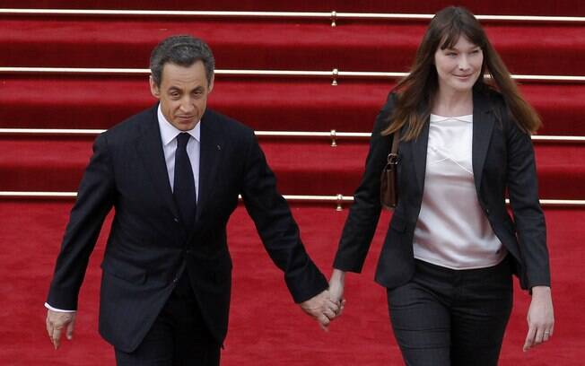 Nicolas Sarkozy, de 59 anos, foi escolhido pela cantora Carla Bruni, 14 anos mais nova