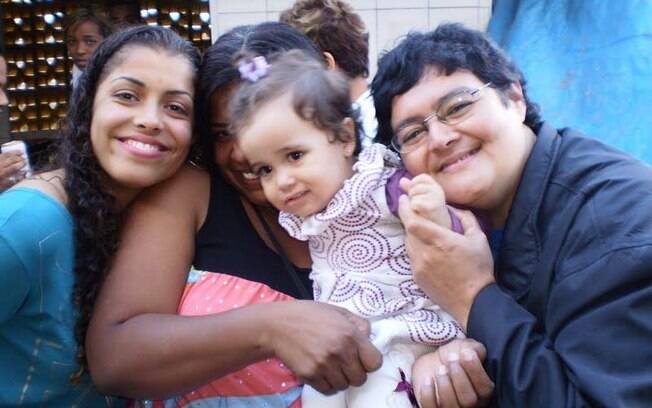 Família reunida: Ithátilla, Maria Gorete, Ana Clara e Cristina