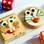 Bob Esponja e Doraemon feitos com fatias de pão, queijo e vegetais. Os furos no queijo do Bob Esponja podem ser feitos com um canudo de plástico. Foto: Little Food Junction