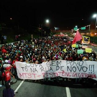 Protesto do MTST em junho: 12 mil em SP