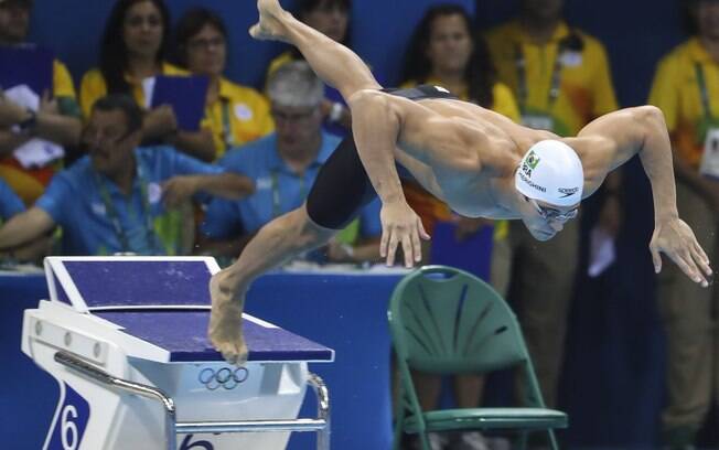 Marcelo Chierighini, um dos integrantes da equipe do revezamento 4x100 medley